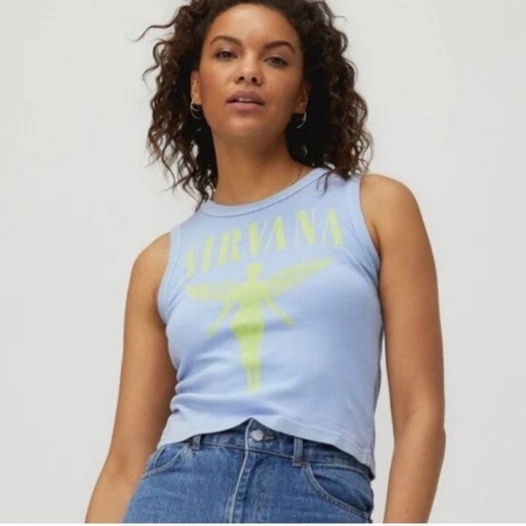 Daydreamer Nirvana Angel Shrunken Tank - Picture 1 of 3
